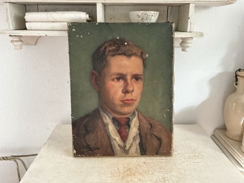 Altes gemälde portrait 1946 - gemälde,