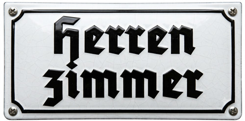 Herrenzimmer blechschild - herrenzimmer,