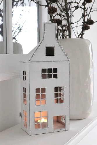 Laterne maison weiß shabby - laterne,