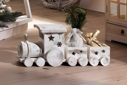 Holz weihnachts zug - weihnachts, "shabby