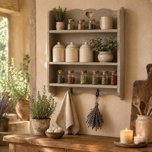 Wandregal holz shabby chic - holz,