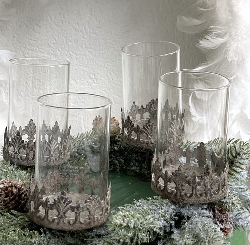 Set shabby kerzenstecker - 4, er