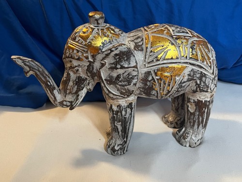Elefant figur holz geschnitzt - figur,
