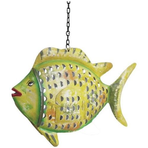 Metall fisch windlicht deko - fisch,