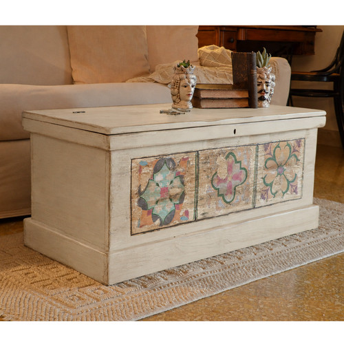 Holztruhe weiß shabby - holztruhe, chic