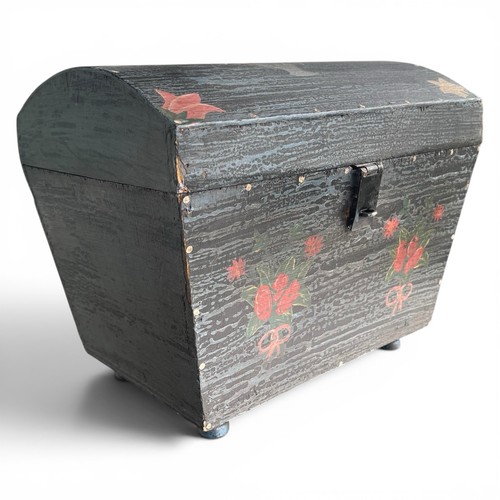 Alte holz schatulle - alte, folkart