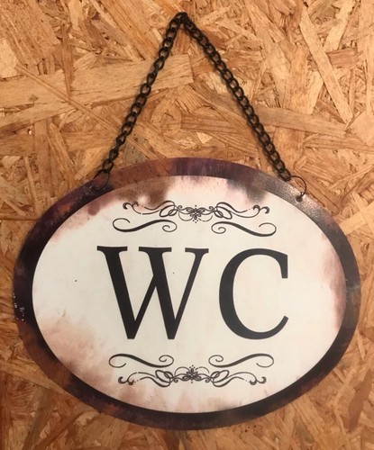 Schild türschild landhaus - wc,