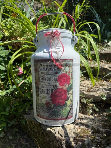 Shabby chic alte milchkanne - shabby,