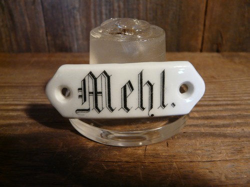 Porzellanschild mehl antik - porzellanschild,